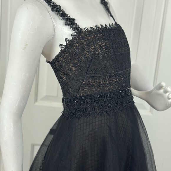 Marchesa Notte Elegant Black Tulle Dress size 10 - Picture 7 of 17